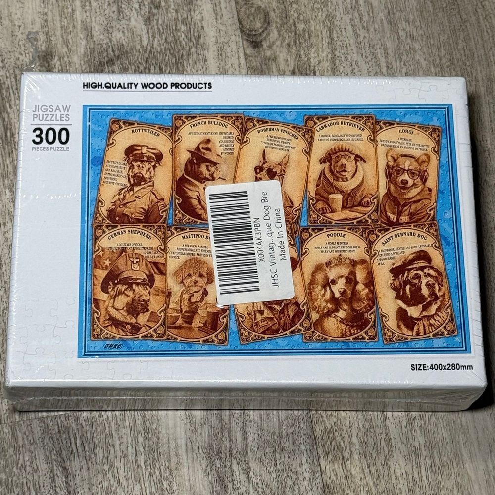High quality wooden jigsaw puzzle 300 piece various dog breed